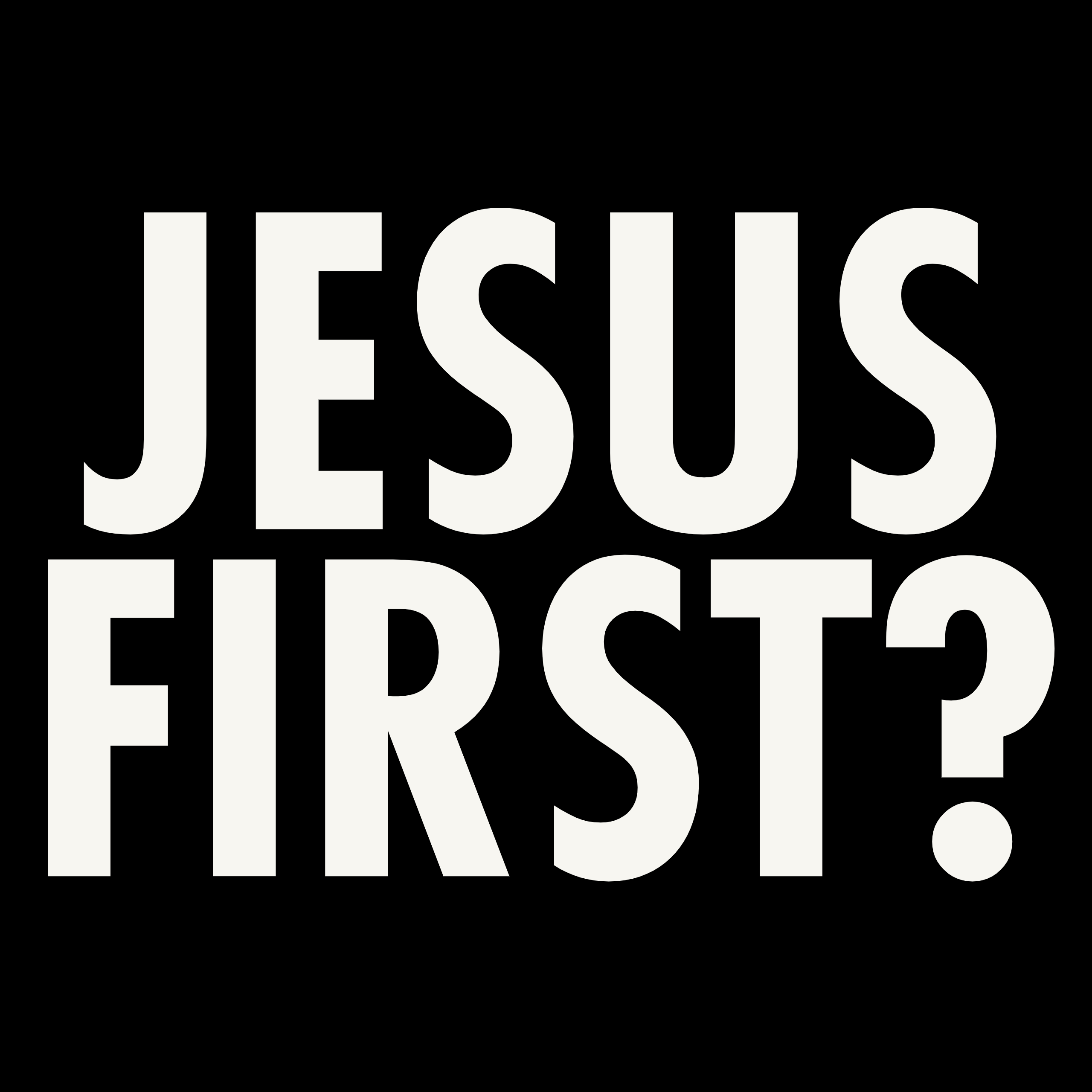 Jesus First?